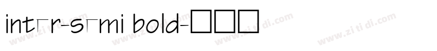 inter-semi bold字体转换